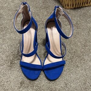 Charlotte Russe Royal Blue Strappy Heels